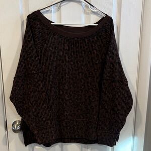 NWT American Eagle Outfitters Dark Brown Patterned Sweater Size Medium